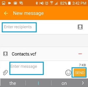 So übertragen Sie Kontakte von Samsung auf die iPhone-E-Mail-VCF-Datei
