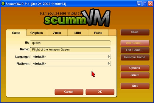 Mac-ScummVM için Emülatör