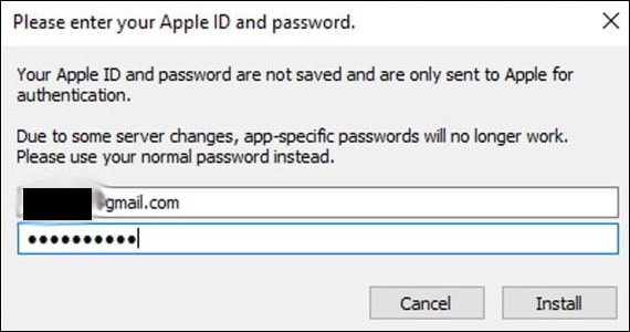 使用 iTunes 将 iPad 同步到新电脑 - 提供 Apple ID 和密码