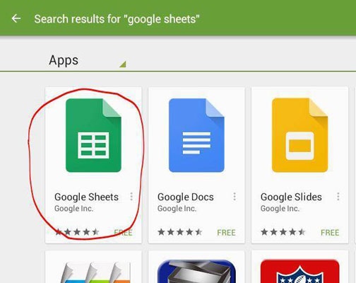 κατεβάστε την εφαρμογή φύλλων google