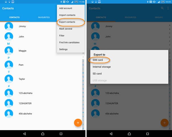 přenos kontaktů z Androidu do iPhone XS (Max) přes sim kartu