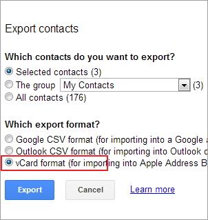 exporter des contacts vers excel android