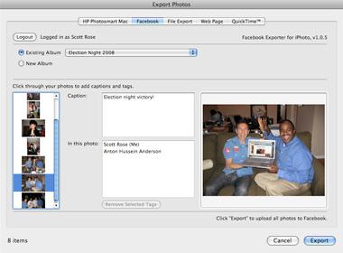 iphotoをFacebookにエクスポート-iPhotoアプリケーションを実行する