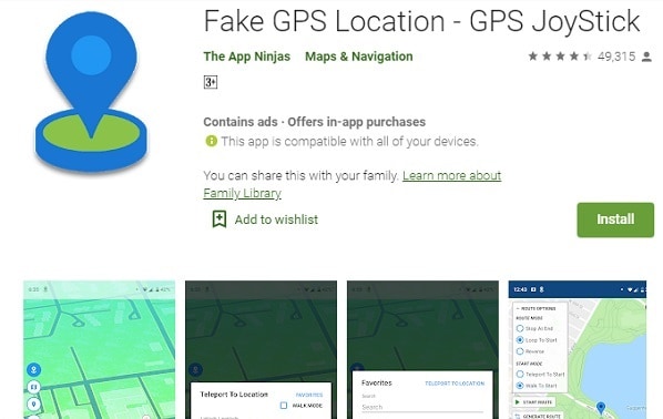 وهمية التطبيق عصا التحكم GPS