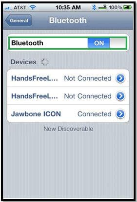 iPhone Bluetooth-Übertragung