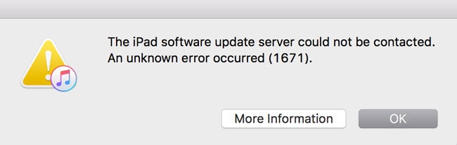 Διορθώστε το σφάλμα iTunes 1671
