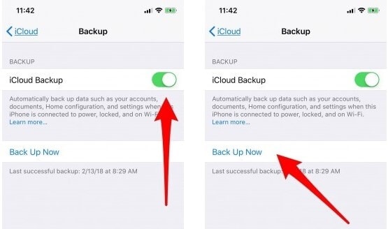 включить резервное копирование icloud