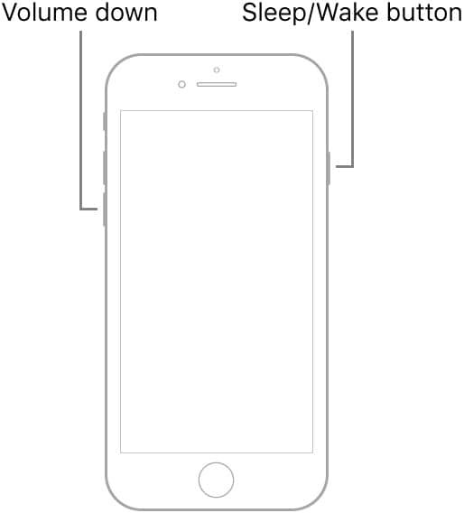 vynutit restart iPhone 7, aby se iPhone zasekl na logu Apple