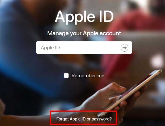 zapomněli jste Apple ID nebo heslo