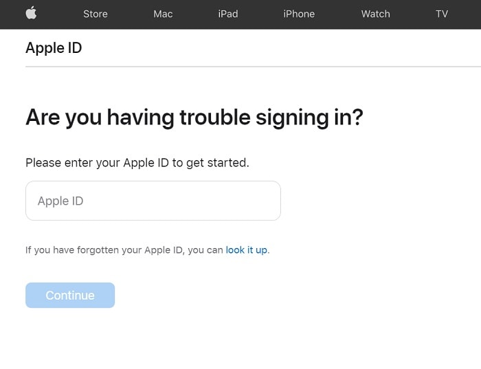 Apple ID -tietojen etsiminen