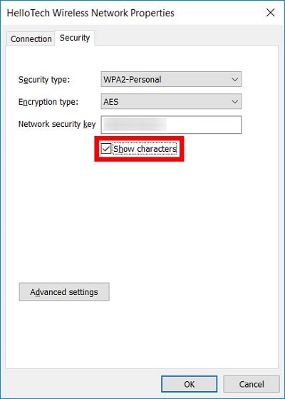 Windows-visning wifi-passord