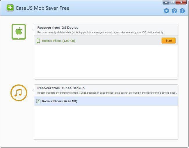 EaseUS MobiSaver iPhone 数据恢复软件