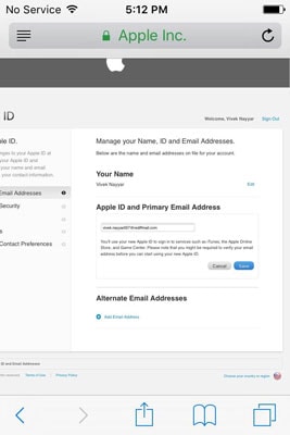Změna iCloud Apple ID na iPhone dokončena