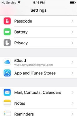 Cambia il tuo account iCloud
