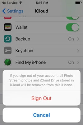 Cambia il tuo account iCloud