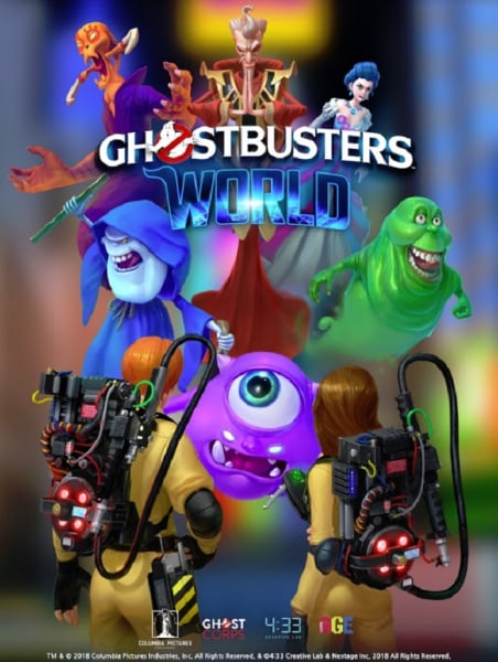 La schermata iniziale del gioco per cellulare Ghostbuster World