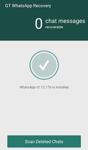 gt восстановление WhatsApp путем сканирования файлов