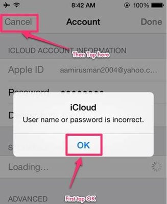 inserire nome utente e password