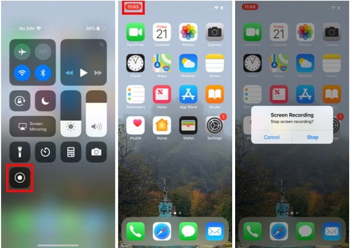 εγγραφή οθόνης στο ios14 3