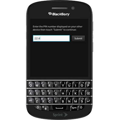 Android에서 BlackBerry-07로 데이터 전송