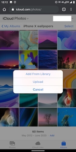 Hozzáadás az iCloud Photoshoz Androidon