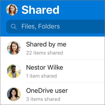 viesti OneDrivessa olevista jaetuista tiedostoista