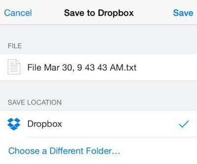 użyj Dropbox do przesyłania rozmów WhatsApp