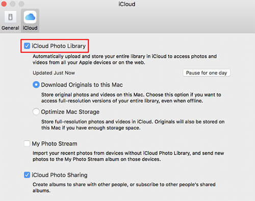 iCloud-tabblad