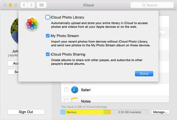 перенос фотографий icloud на Android на Mac — шаг 1