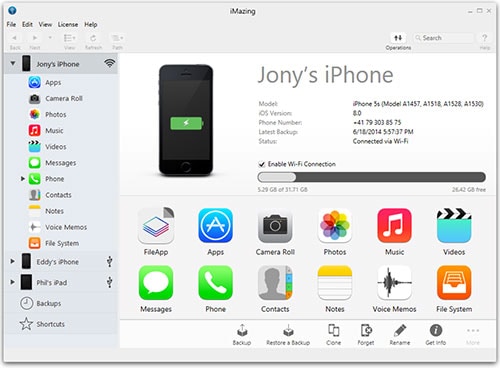 logiciel de transfert mobile-iMazing pour iPhone