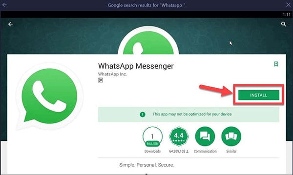 installer WhatsApp