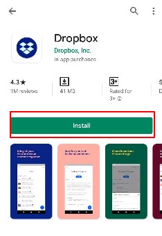 download og installer dropbox
