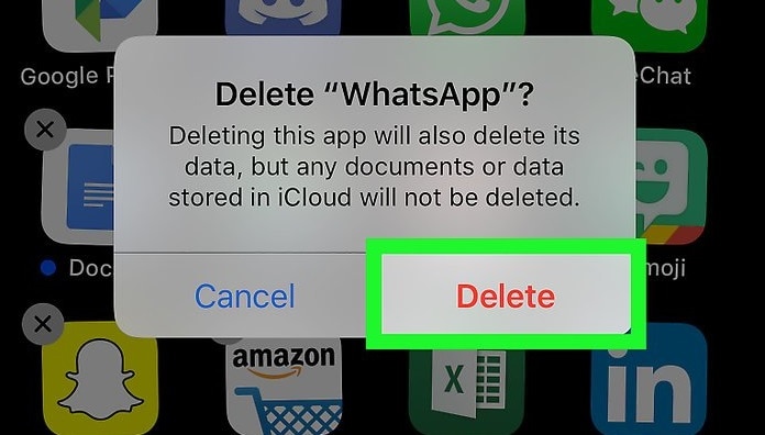 iOS 12 whatsapp problemer og løsninger - Geninstaller WhatsApp