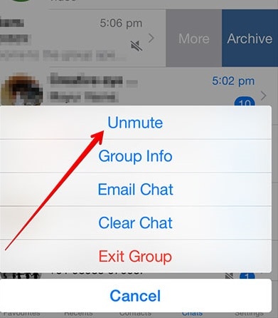 Problèmes et solutions iOS 12 Whatsapp - Notifications de groupe non muettes