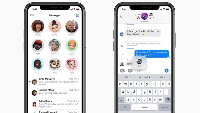 rozhraní veřejné zprávy ios 14 beta