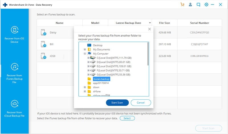 scansiona il tuo dispositivo per le note scomparse