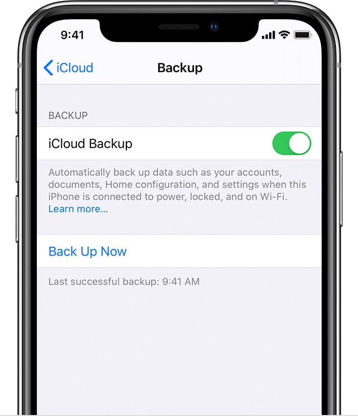 резервное копирование ICloud