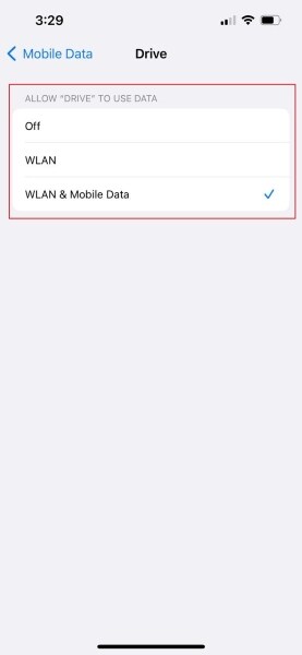 Mobile Daten für App aktivieren