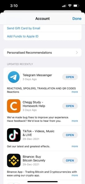 nach App-Updates suchen
