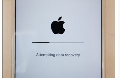 iPhone tentando recuperação de dados