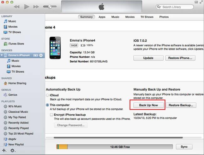 jak zálohovat iPhone do Mac přes iTunes