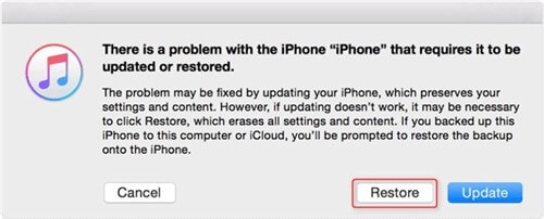 iTunesからiPhoneを正常に復元する