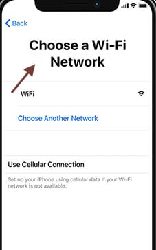 Figura 6 scegliere una rete Wi-Fi