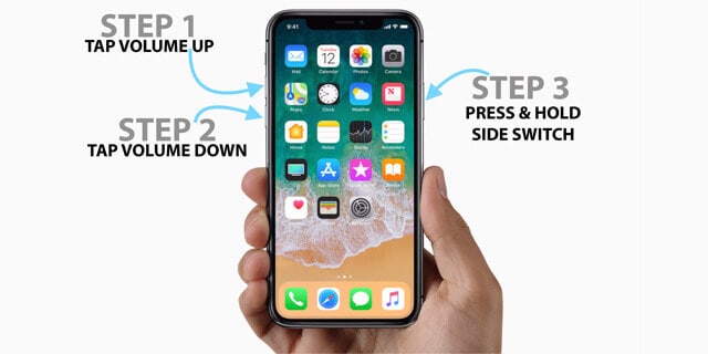 iphone vast op Apple-logo ios-12-Force herstart iPhone x