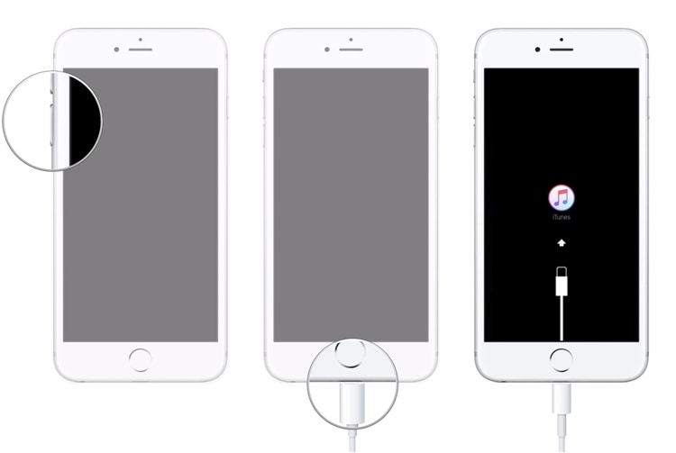 iphone sitter fast på apple-logoen ios-12-sett iphone 7 i gjenopprettingsmodus