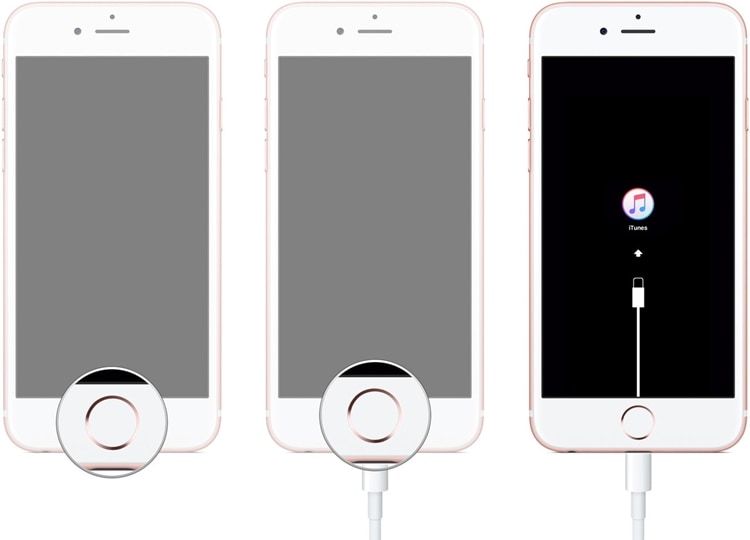 iphone sitter fast på apple-logoen ios-12-sett iphone 6 i gjenopprettingsmodus