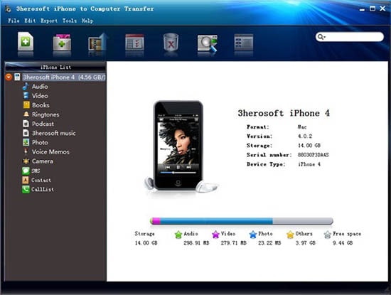 software de transferência de dados móveis-iPhonetoPC