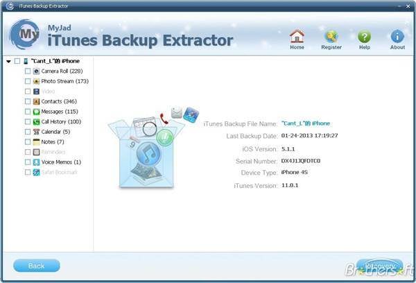 Estrattore di backup iTunes MyJad