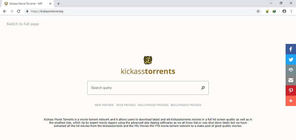 kickasstorrents 网站 -