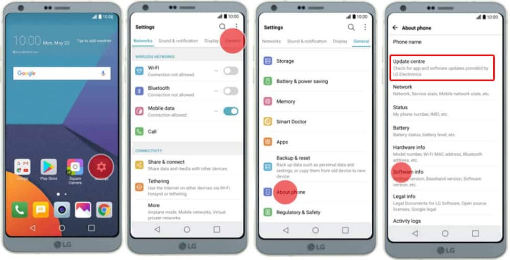 mettre à jour LG vers android oreo dans ota